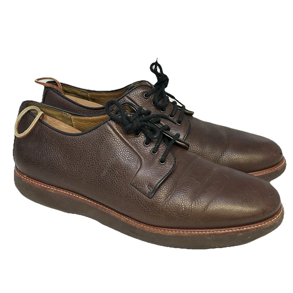 Samuel Hubbard Brown Pebble Leather Oxford Shoes Men's 12‎ M Highlander